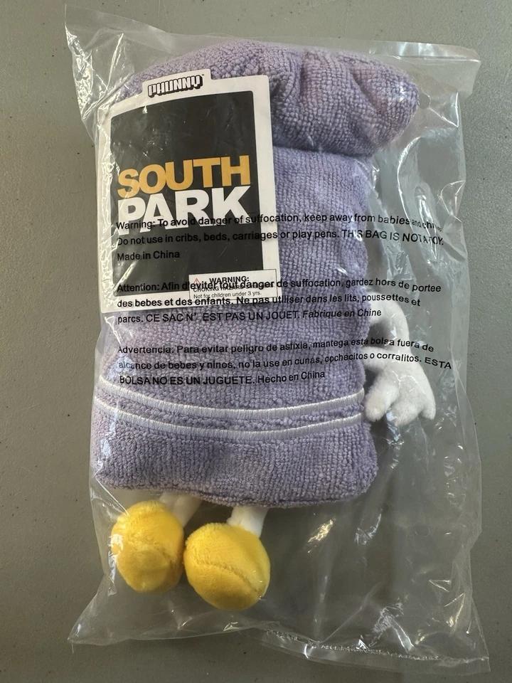 Toalla South Park de felpa apedreada 10" KidRobot Phunny nueva con etiquetas Foto 3 de 4