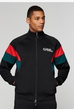 Sergio Tacchini Men's XL Track Jacket In GREEN NAVY  WHITE Colorblock Knit