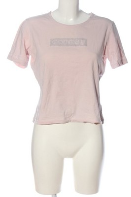 COMMA Print-Shirt Damen Shirt Gr. DE 40 pink-silberfarben Casual-Look