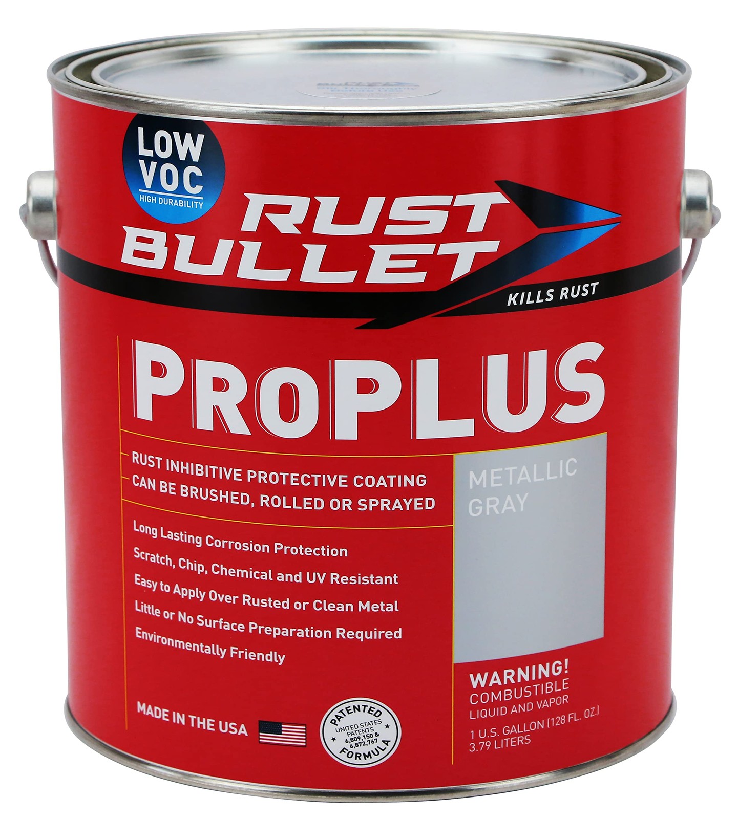 ProPLUS - Metallic Gray - 1 Gallon - Low VOC Rust Inhibitor & Protective Coat...