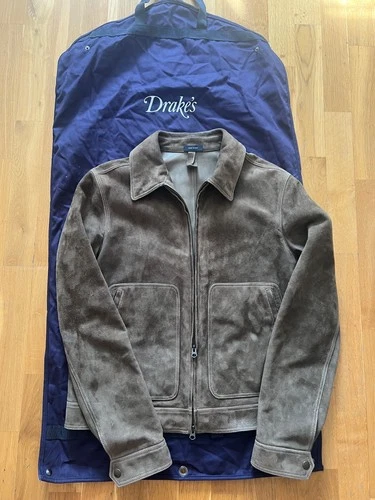 drake's london suede jacket  , size 40/50” NWOT - product listing photo