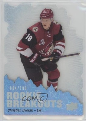 2016-17 Upper Deck Rookie Breakouts 84/100 Christian Dvorak #RB10 RC av1