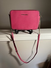 Michael Kors Pink Crossbody Bag Zip Lined Inn...