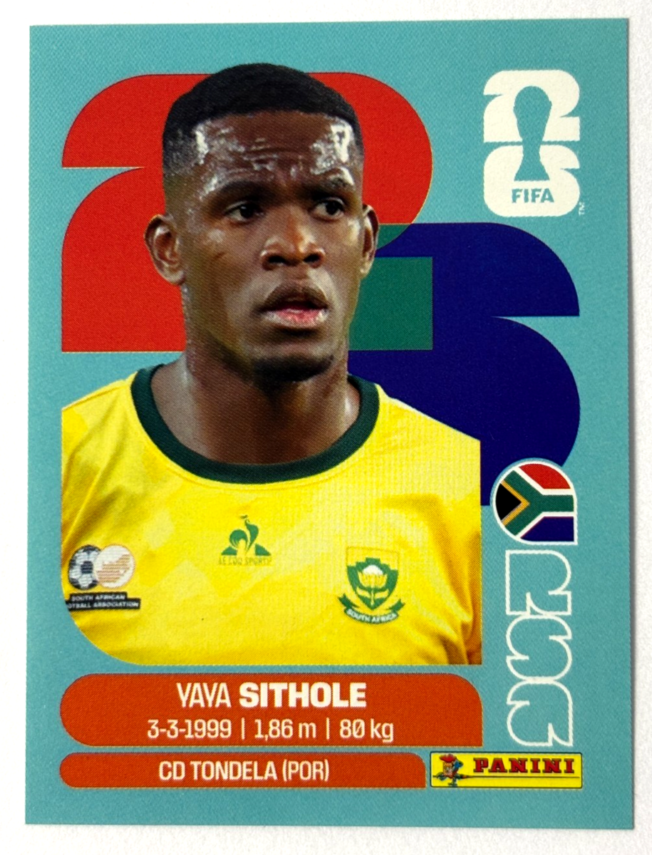 2026 FIFA WC USA Panini Sticker #043 RSA 15 YAYA SITHOLE Brazil