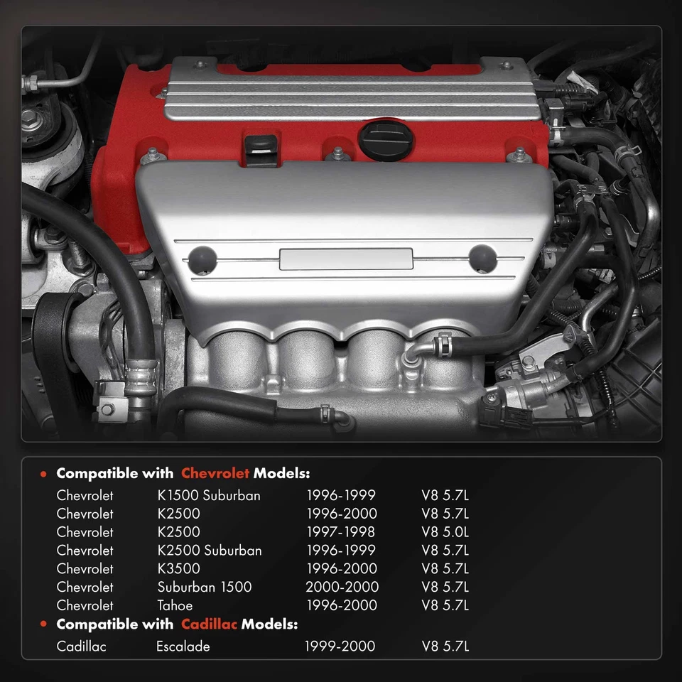 2x Colector de escape izquierdo y derecho con junta para Chevrolet Tahoe GMC Yukon 96-00 Foto 3 de 4