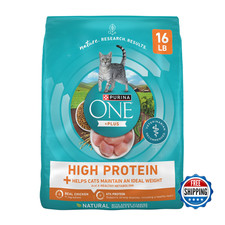 Purina ONE High Protein Healthy Weight Adult Dry Cat Food, Chicken, 16 lb Bag