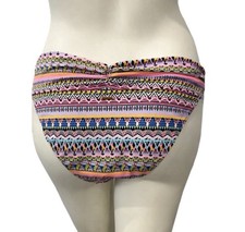 Victoria  s Secret Bikini Bottom The Hottie Cheeky Women  s L Swim Gold Logo Aztec
