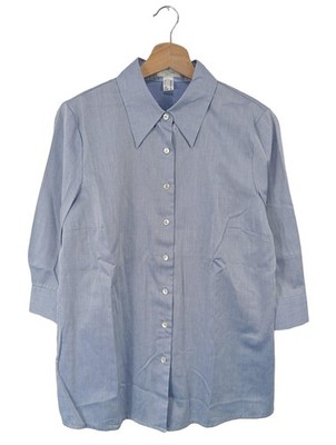 AE ELEGANCE Hemd-Bluse Damen Bluse Gr. DE 38 blassblau Business-Look