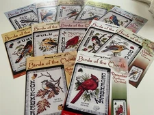 Lot Of 12 Stoney Creek Birds Of The Month Cross Stitch Patterns Leaflets