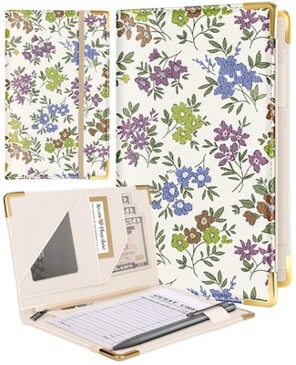 Cute Serving Book with Zipper Pocket Server Accessories for Waitress Notebook
