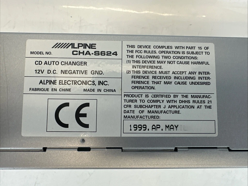 ALPINE # CHA-S624 Ai-NET/M-Bus CD Shuttle Digital Optical Vintage Old School #01 - Image 3 of 4
