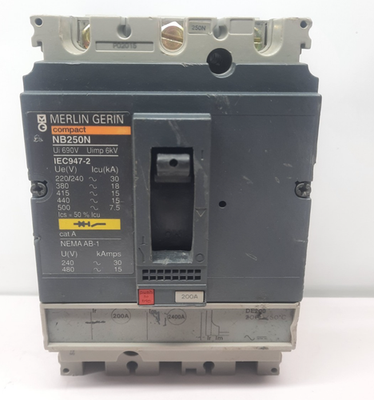 MERLIN GERIN NB250N COMPACT 3 POLE 200 AMPS CIRCUIT BREAKER | eBay