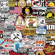 123 PCS Hard Hat Stickers Dirty for Tool Box,...