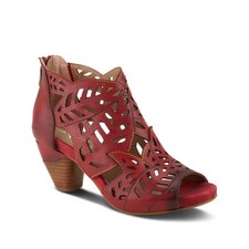 Stivaletto donna L'Artiste LArtiste ICON in pelle taglio laser con bordo ombreggiato e cerniera