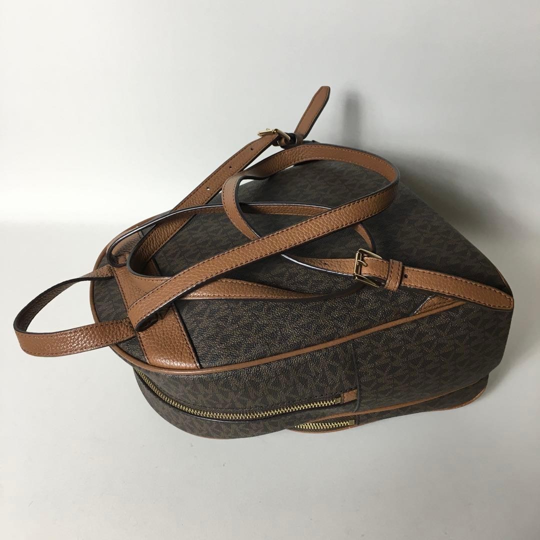 Michael Kors Brown All Over Pattern Backpack - image 5