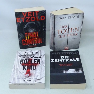 VEIT ETZOLD Höllenkind  Der Totenzeichner  Die Zentrale  Final Control   4x Buch