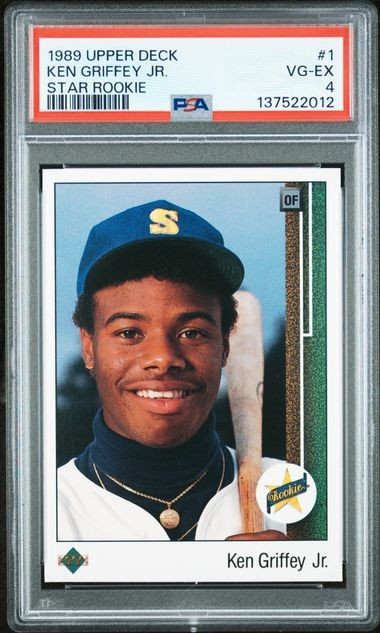 PSA 4 1989 Upper Deck UD #1 Ken Griffey Jr HOF Rookie Mariners graded *137522012