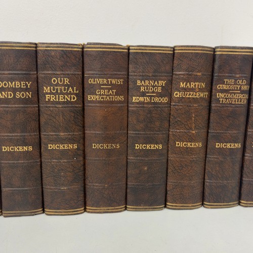 Charles Dickens Book Collection Leather Bound Set X15 Odham Press - Picture 5 of 16