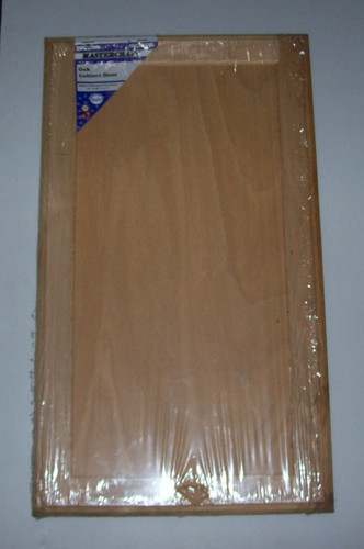 Unfinished Oak Kitchen Cabinet Door 16" x 28" x 3/4" Square Recessed Oak Panel