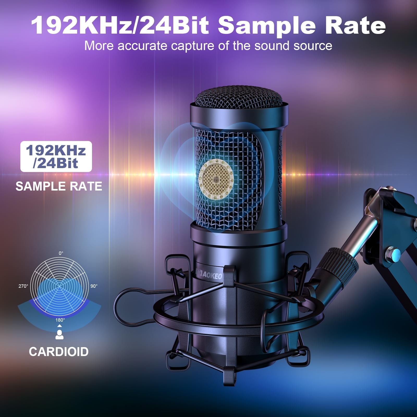 Microphone AK-60 pour studio et diffusion en direct noir