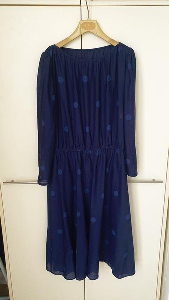 Women Massimo Dutti Dress Navy Polyester 42 / XL /