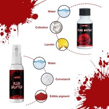 Halloween Makeup Kit, Simulates Plasma Skin Wax-Shaped Scar Water Wound Blood