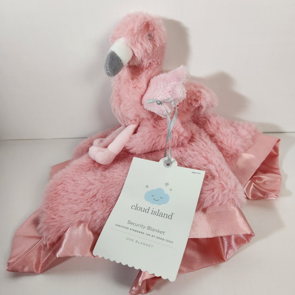 Cloud Island Pink Flamingo Lovey Soft Security Blanket Baby Gift Toy