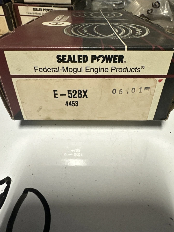 Juego de anillos de pistón eléctrico sellado E-528 diámetro estándar nuevo stock antiguo hecho en EE. UU. Foto 2 de 4