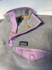 Patagonia Sweater Girls Kids Medium 10 Lightweight Synchilla Snap-T Pullover