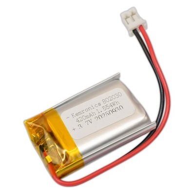 Lipo Akku 1s 3,7V 420mAh PH2.0 PCB Smartwatch MP3-4 Bluetooth Headset GPS 802030