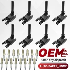 8* Ignition Coils & 16* Spark Plugs for Dodge Ram 1500 2500 3500 5.7L V8 UF378