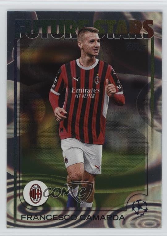 2024 Topps UEFA Club Competitions Future Stars Rain Drops Francesco Camarda #183