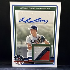 Alexander Clemmey 2023 Panini USA Stars & Stripes Triple PATCH AUTO 8/25