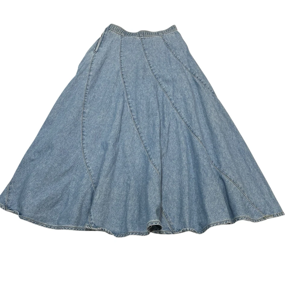 Falda Vintage Liz Wear Y2K Para Mujer 4 Denim Acampanada Parecida Maxi Western Cottagecore Foto 2 de 4