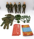 Vintage 1960's Topper Toys THE TIGERS Lot of 5 Figures w/Accessories GI Joe Like