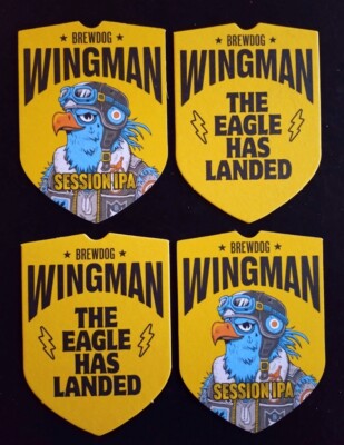 Brewdog Wingman X4 Beer Mat NEW Rare Breweriana Coaster Bierdeckel Man Cave Bar
