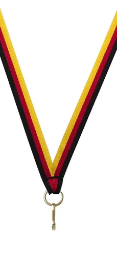 10 Stück Deutschland Medaillenband 10mm Band Schwarz/Rot/Gold