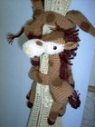 Crochet Giraffe  tie backs, pr, golden brown   a — photo 3