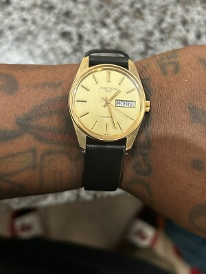 Croton 1878 Aquamatic Day Date Vintage Wrist Watch! | eBay display picture 1