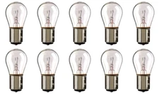 P21W Bulb Box of 10 Clear #6678 Auto Motorcycle, 12 Volt 21 Watt, BAU15s base