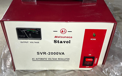 GENUINE MATSUNAGA STAVOL SVR-2000VA AC. AUTOMATIC VOLTAGE REGULATOR 220V/50HZ