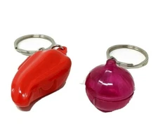 Tupperware Onion/Chilli  Keychain Pill Storage Container  Set 2 New!!