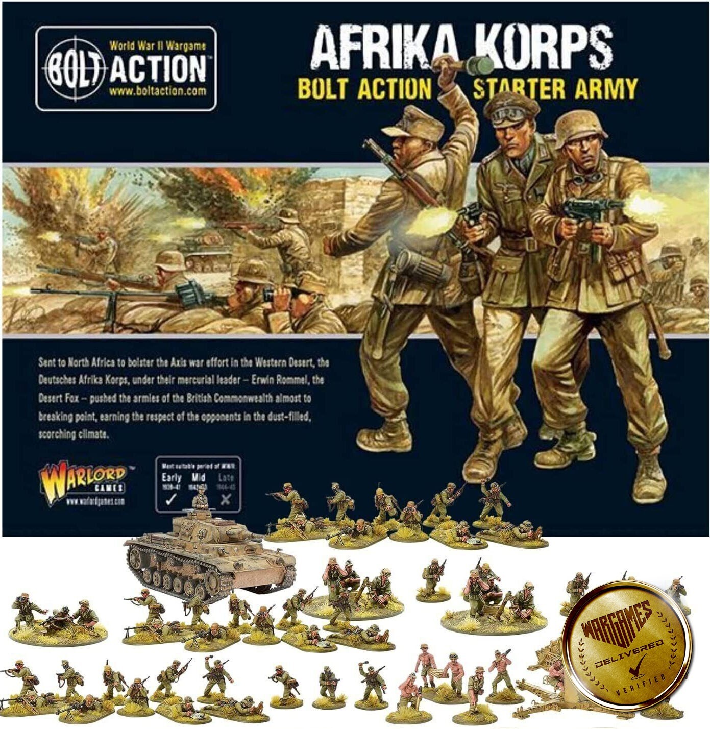 Warlord Games Bolt Action Miniatures Afrika Korps Starter Set 28mm