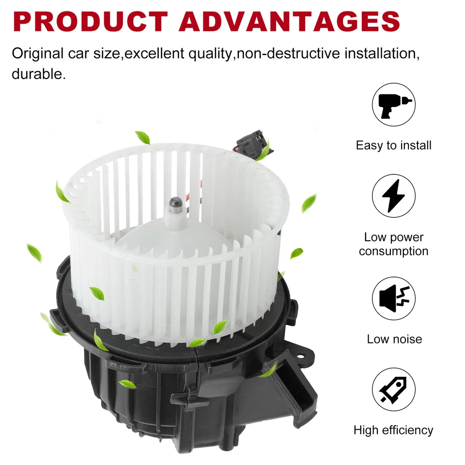 Motor de ventilador dianteiro HVAC com gaiola de ventilador para Audi A4 A5 Quattro Q5 S4 S5 SQ5 - Imagem 2 de 4