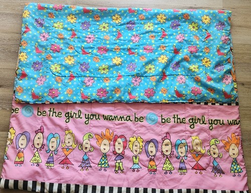 Couvre-lit double couette Mary Meyer Be the Girl You Wanna Be Twin années 90 an 2000 vintage - Photo 6/10