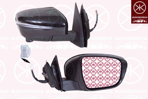 Neu Komplett TüR Spiegel - Rechts - Elektrisch - FüR Nissan Qashqai II (J11_)-image