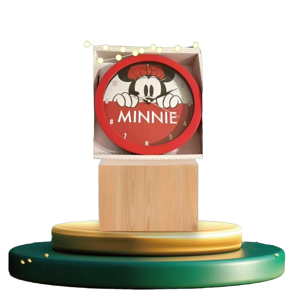 Disney Minnie Mouse Wall Clock 9.5”  BIOWORLD Red Kids - Image 2 of 4