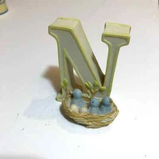 Child To Cherish Initial Letter 'N' Baby Bird Nest Nursery Room Decor