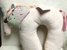 Kids Travel Pillow Unicorn Neck Pillow for Traveling with Eye Mask Toddler Ne...