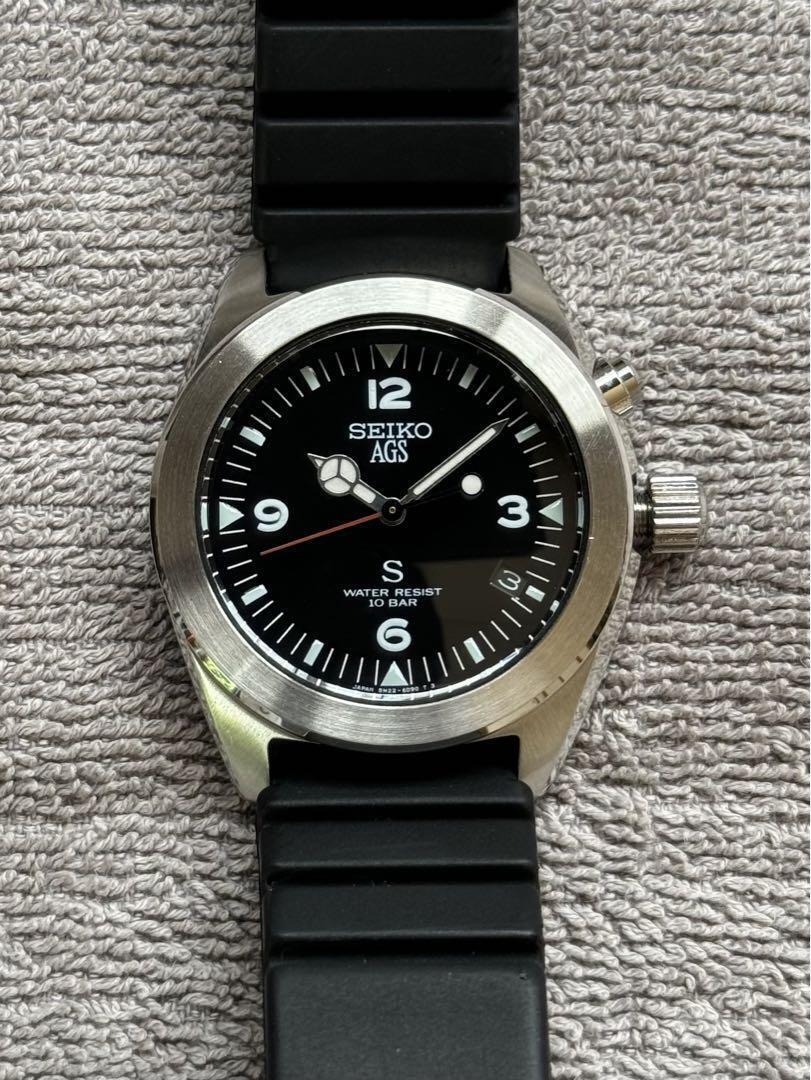 Seiko Sus 5M22-6C30 Vintage AQUA St.Steel AGS Black Slv Seiko Sus 5M22-6C30 Vintage AQUA St.Steel AGS Black Slv